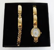 A boxed Sekonda watch & bracelet set with diamonds