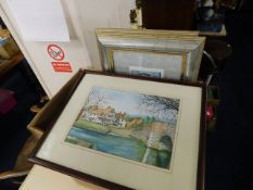 A boxed quantity of decorative prints & pictures