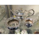 A Victorian silver plated tea service