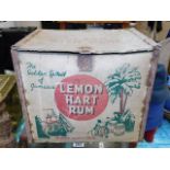 A vintage Lemon Hart Rum box