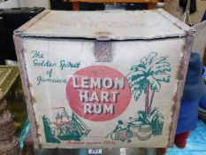 A vintage Lemon Hart Rum box