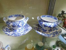 A pair of Minton porcelain pots with stands