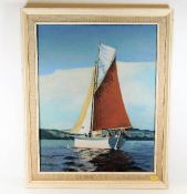 A 20thC. William Turner oil of yacht sailing in Fo