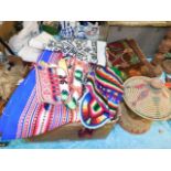 An Indian snake charmers basket & a boxed quantity