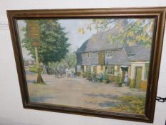 A framed Stanhope Forbes print of The Woolpack pub