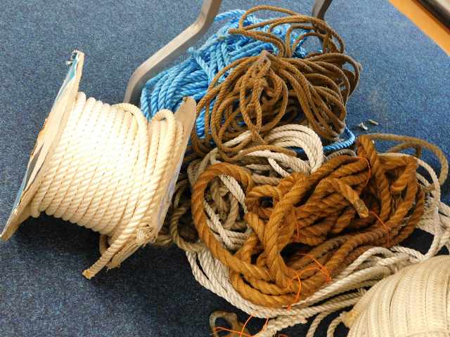 A quantity of yachting & boating ropes