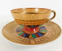 An Oriental gilded cabinet cup & saucer