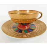 An Oriental gilded cabinet cup & saucer