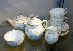 A pretty Wedgwood porcelain tea service for two