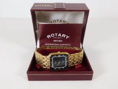 A Rotary wrist watch with case