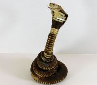 A taxidermy cobra, minor fault