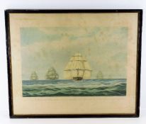 A W. J. Huggins framed print engraved by C. Rosenb