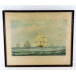 A W. J. Huggins framed print engraved by C. Rosenb