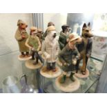 Eight Country Companion dog figures