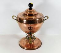 A copper & brass samovar