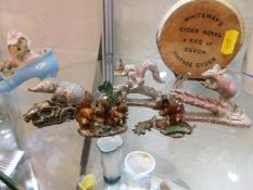 Five miniature metal model animals