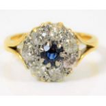 An antique 18ct gold ring set with approx. 0.75ct