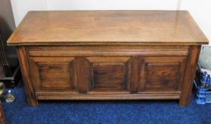 An oak blanket box W41.75in x D17.75in x H18in