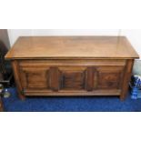 An oak blanket box W41.75in x D17.75in x H18in