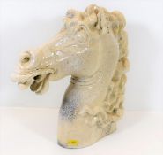 A stylised horse bust with living glaze 14in tall