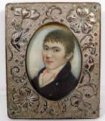 A 19thC. English school portrait miniature waterco