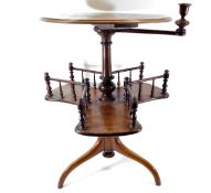 A 19thC. burr walnut reading table