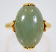 An antique Chinese yellow gold ring, tests at 20ct