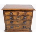 A Victorian apprentice piece chest of drawers H8.5