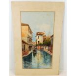 Italian school unframed watercolour of Venice by A