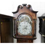 A c.1800 mahogany longcase clock with painted face