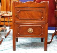 An early 19thC. mahogany night table H29in x D19in