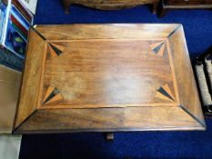 An antique inlaid occasional table L37.5in x W25in