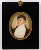 A portrait miniature watercolour of John Pearson,