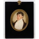 A portrait miniature watercolour of John Pearson,