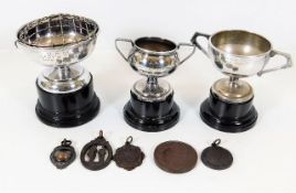 Three silver plated North Cornwall Motor Club trop