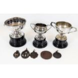 Three silver plated North Cornwall Motor Club trop