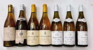Seven bottles of Bourgogne white wine: One bottle