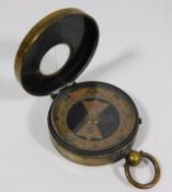 A Francis Barker & Son brass compass "The Guide"