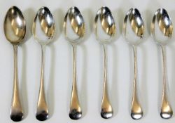A set of six silver teaspoons Joseph Rodgers & Son