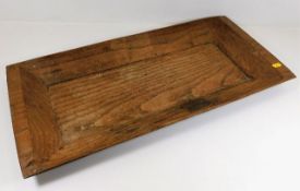 A 19thC. oak salting trough 26in wide x 12in deep