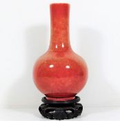 A fine 19thC. Chinese Jiangxi region red glaze por