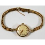 A 9ct gold ladies Omega wrist watch 20.4g