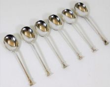 A set of six silver coffee spoons William Suckling