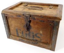 An antique egg box W14.5in x D10in x H9.5in