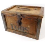 An antique egg box W14.5in x D10in x H9.5in