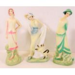 Three art deco style Doulton figures - Eliza, Soph