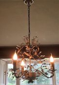 A French style shabby chic light fitting 21in high