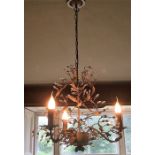 A French style shabby chic light fitting 21in high