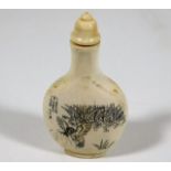 A c.1900 Chinese ivory snuff bottle