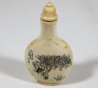 A c.1900 Chinese ivory snuff bottle